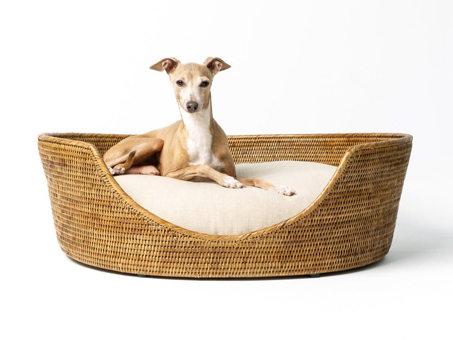 Charley Chau Luxury Rattan Dog Basket 