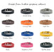 Bespoke leather dog collars & leads in twelve gorgeous colours