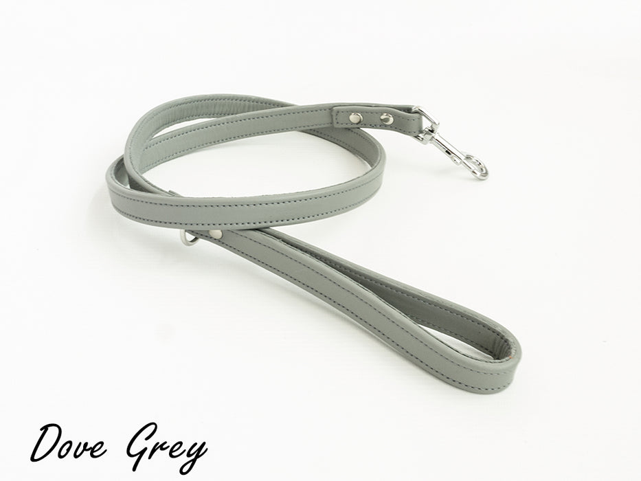 Handmade in Britain padded leather dog lead