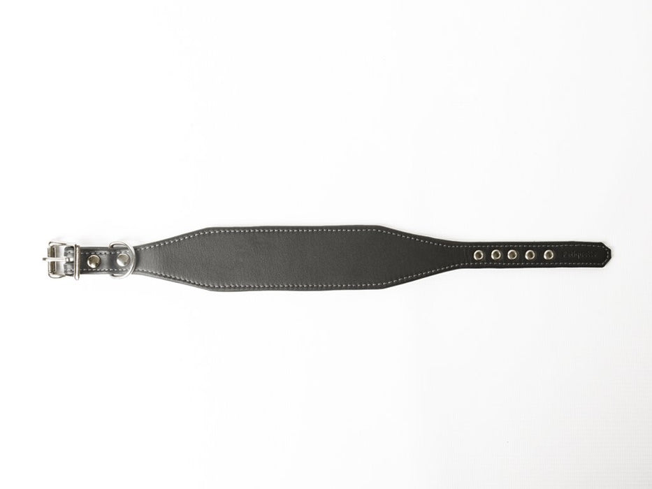 Bespoke Leather Whippet Collar - School Grey