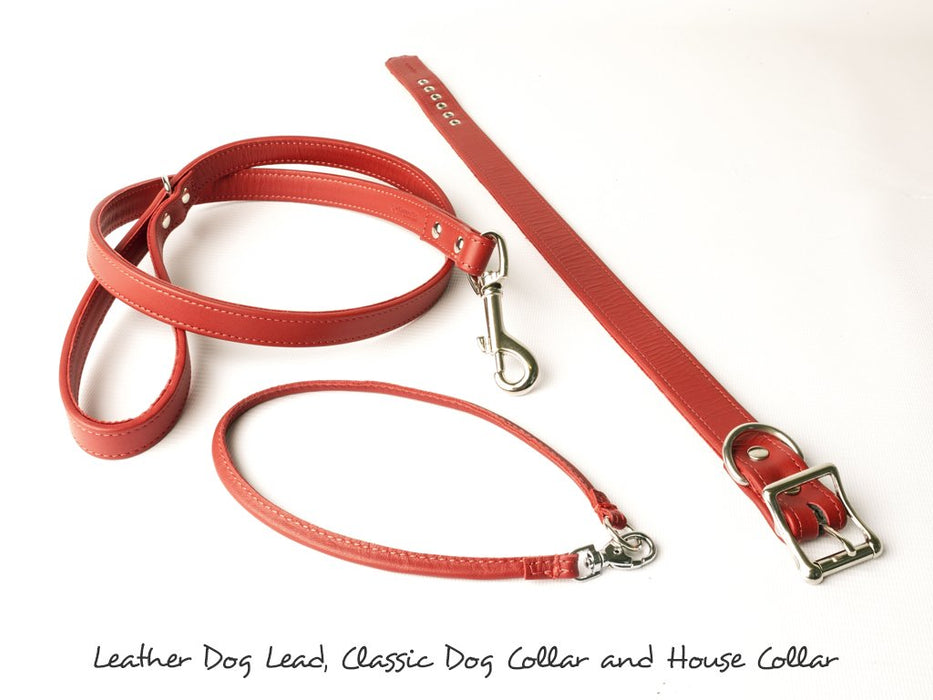 Bespoke Leather Dog Collar - Ruby - by Petiquette at Charley Chau