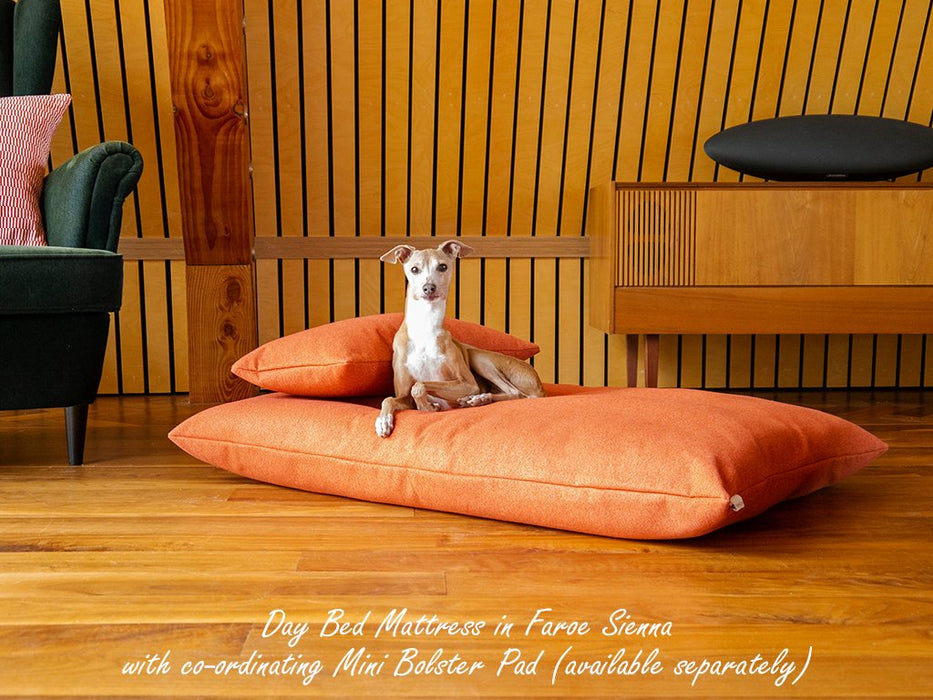 Charley Chau Day Bed Mattress in Faroe Sienna - luxury dog bed