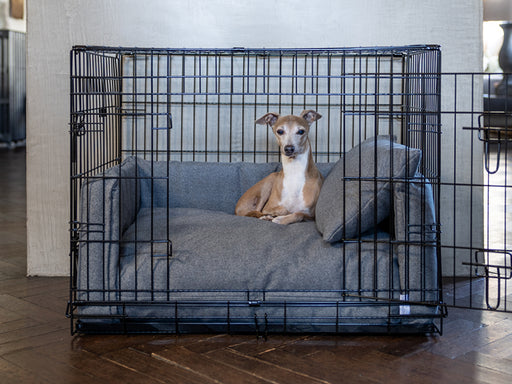 Luxury dog crate bed by designer Charley Chau
