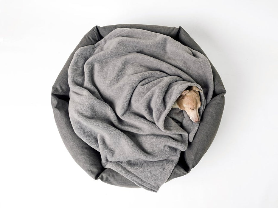 Charley Chau Ducky Donut Dog Bed in Dark Gray