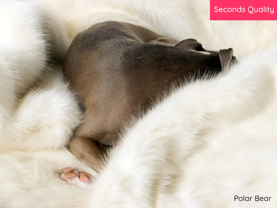 Faux-Fur Dog Blanket - Large - Polar Bear - Seconds Quality