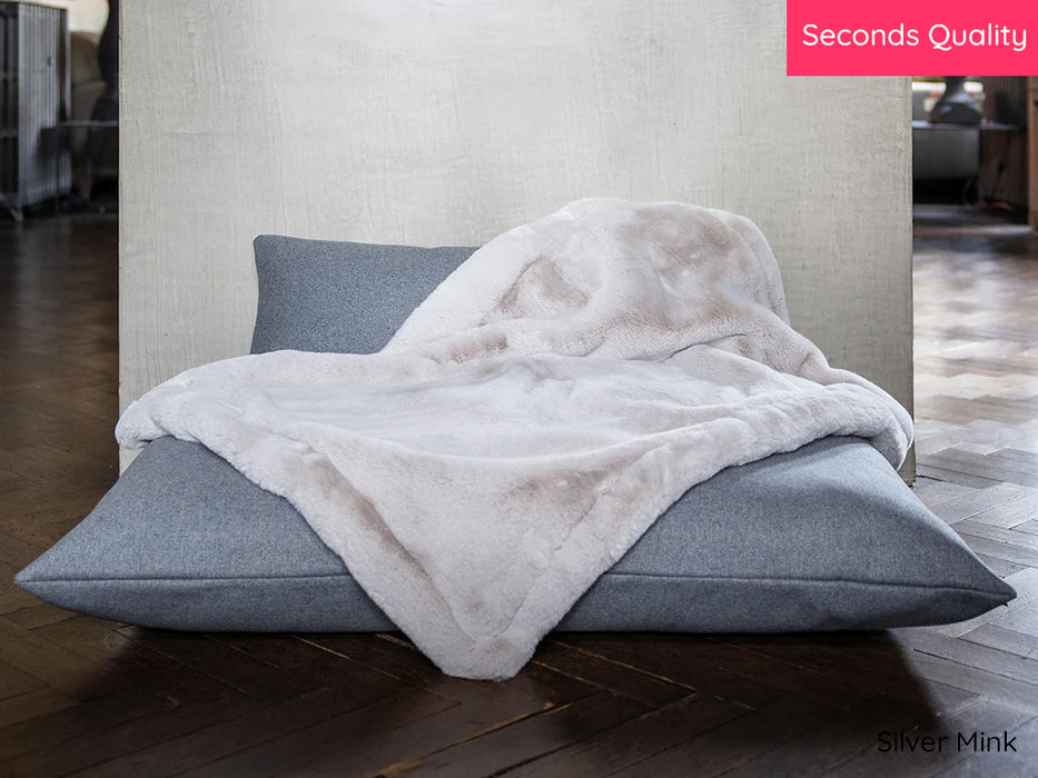 Faux-Fur Dog Blanket - Large - Silver Mink - Seconds Quality