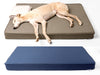 The GRWE Big Memory Foam Dog Bed by Charley Chau in Earth and Navy