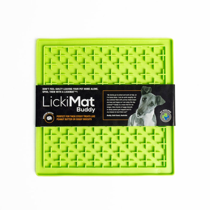 Lickimat Buddy Treat Mat for an extended treat session