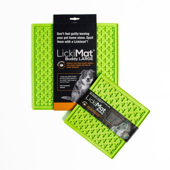 Lickimat Buddy Treat Mat for an extended treat session