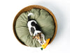 Luxury Rattan Peel Dog Basket & Mattress Set - Round