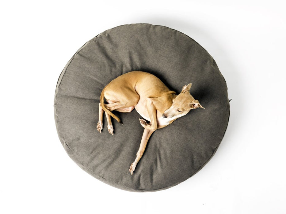 Charley Chau Luxury Round Dog Bed Mattress  - Dark Gray