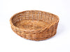 Luxury Dog Bed:  Oval Rattan Dog Basket (Natural)