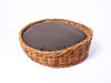 Luxury dog bed: Oval Rattan Dog Basket with Deep-filled Dog Bed Mattress