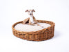 Luxury dog bed: Oval Rattan Dog Basket with Deep-filled Dog Bed Mattress