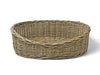 Rattan Dog Basket in Greywash Rattan