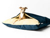 Charley Chau Snuggle Bed in Velour Midnight