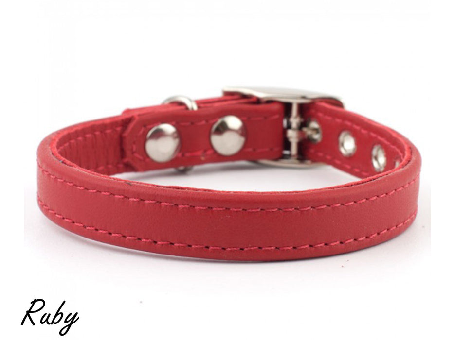 Bespoke, luxury dog collar - classic leather dog collar