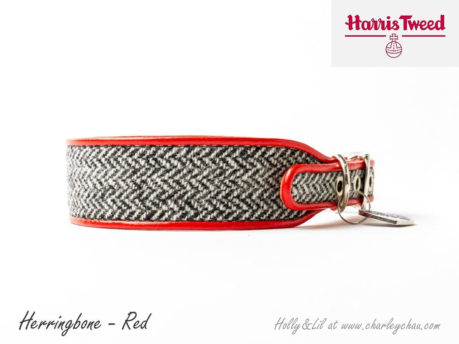 Sighthound Collar in Harris Tweed by Holly&Lil - for Italian Greyhounds, Whippets, Greyhounds and Lurchers