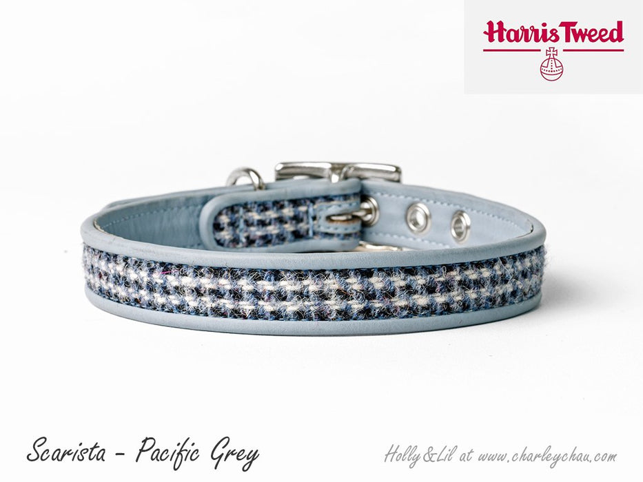 Harris Tweed Classic Slim Dog Collar by Holly&Lil