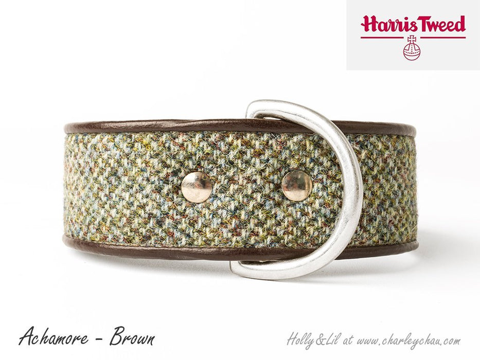 Wide Dog Collars in Harris Tweed by Holly&Lil