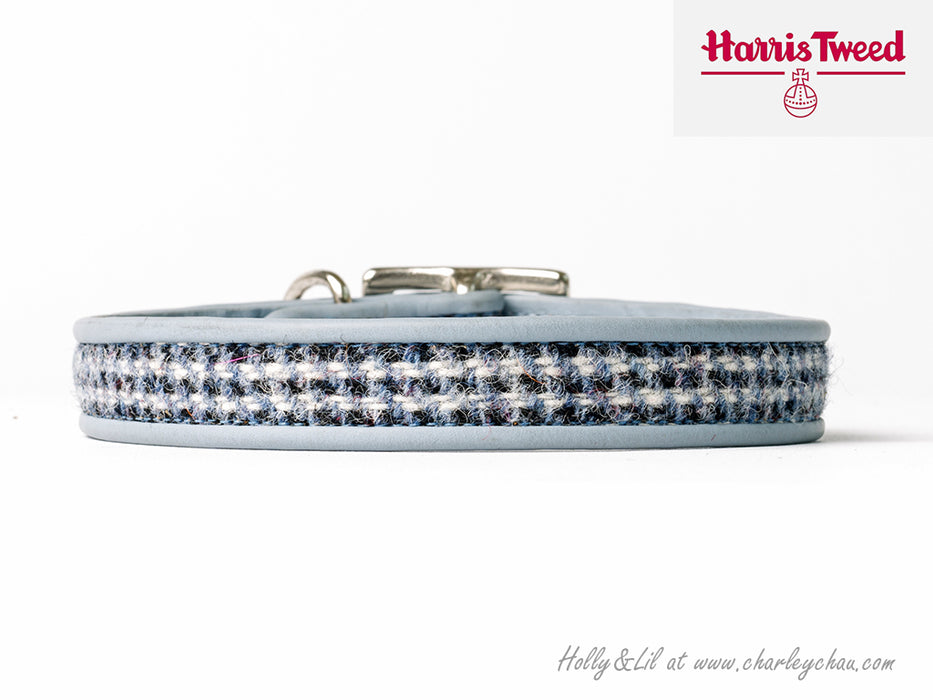 Harris Tweed Classic Slim Dog Collar by Holly&Lil