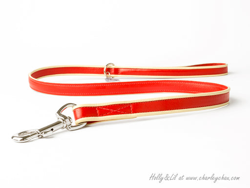 Piped Leather Dog Lead Collar by Holly&Lil