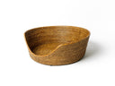 Stylish and contemporary round rattan dog basket woven with natural rattan.