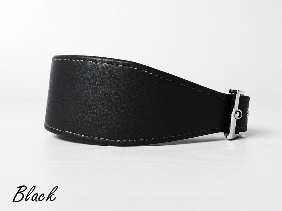 Sighthound Dog Collar - Leather Greyhound Collar 