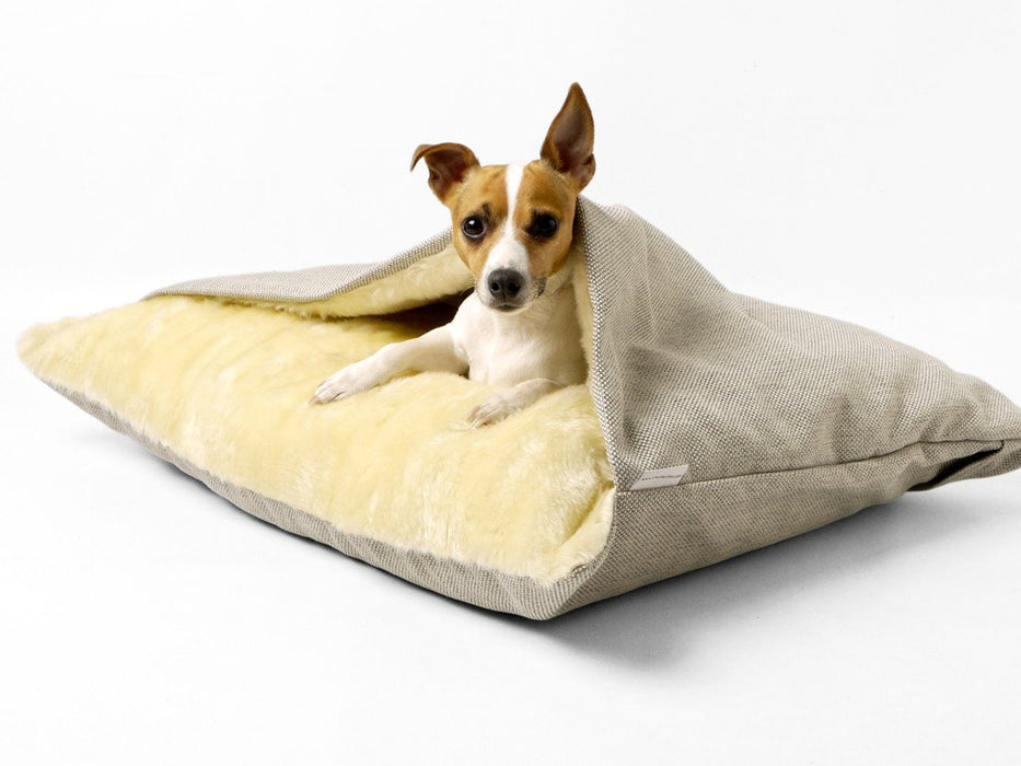 The perfect bed for tunneling terriers!Charley Chau Snuggle Bed - luxury burrow bed for dogs